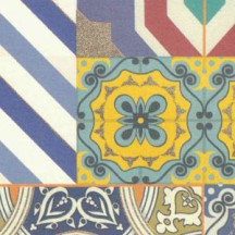 Colorful Mixed Tiles Florentine Print Paper ~ Kartos Italy